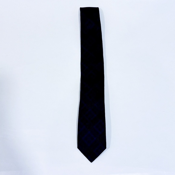 SIMONS Blue and brown plaid silk tie | Modern classic * - Picture 2 of 4